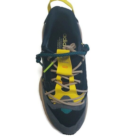 Adidas Ozweego Zip Marathon Running Shoes Sneakers H67663 Legend Ink Yellow Sz 5 - Picture 2 of 8